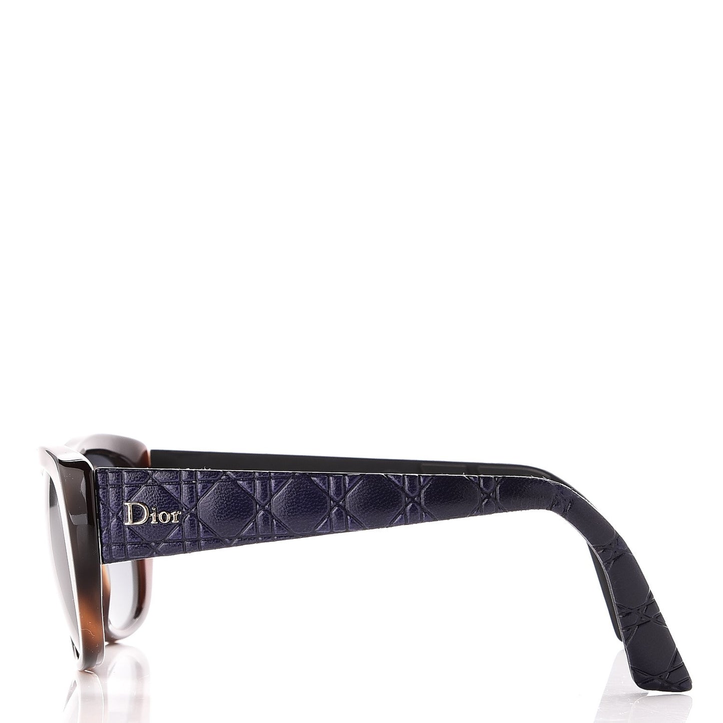 Lambskin Cannage Dior Lady 2R Sunglasses Havana Purple