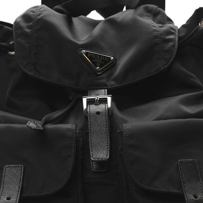 Prada Re-Nylon Vela Saffiano Medium Backpack Black 8 of 10