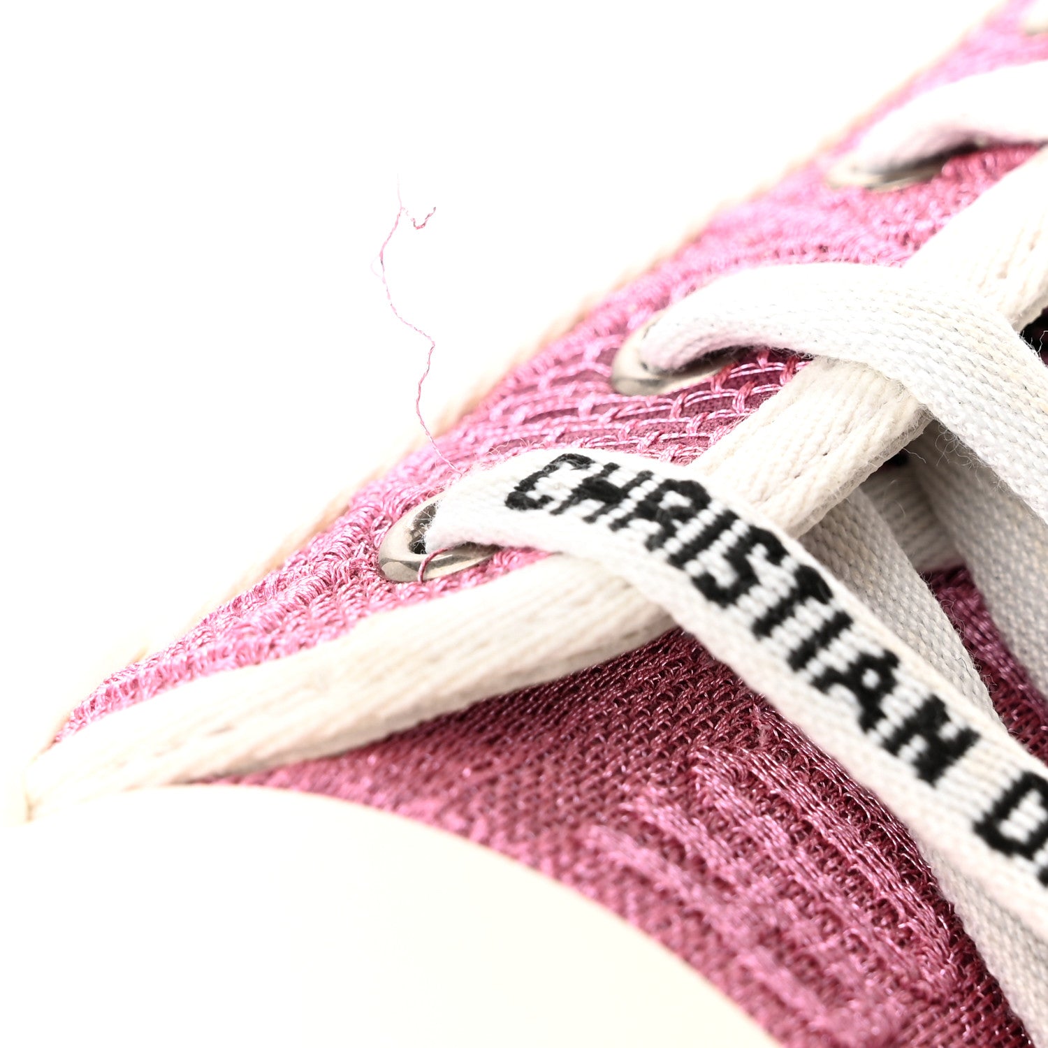 Christian Dior Laminated Canvas Cannage Embroidered Womens Walk'N'Dior Low Top Sneakers 36.5 Metal Rose 10 of 14