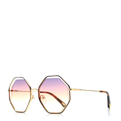 Chloe Octagonal Sunglasses CE132S Gold 1 of 4