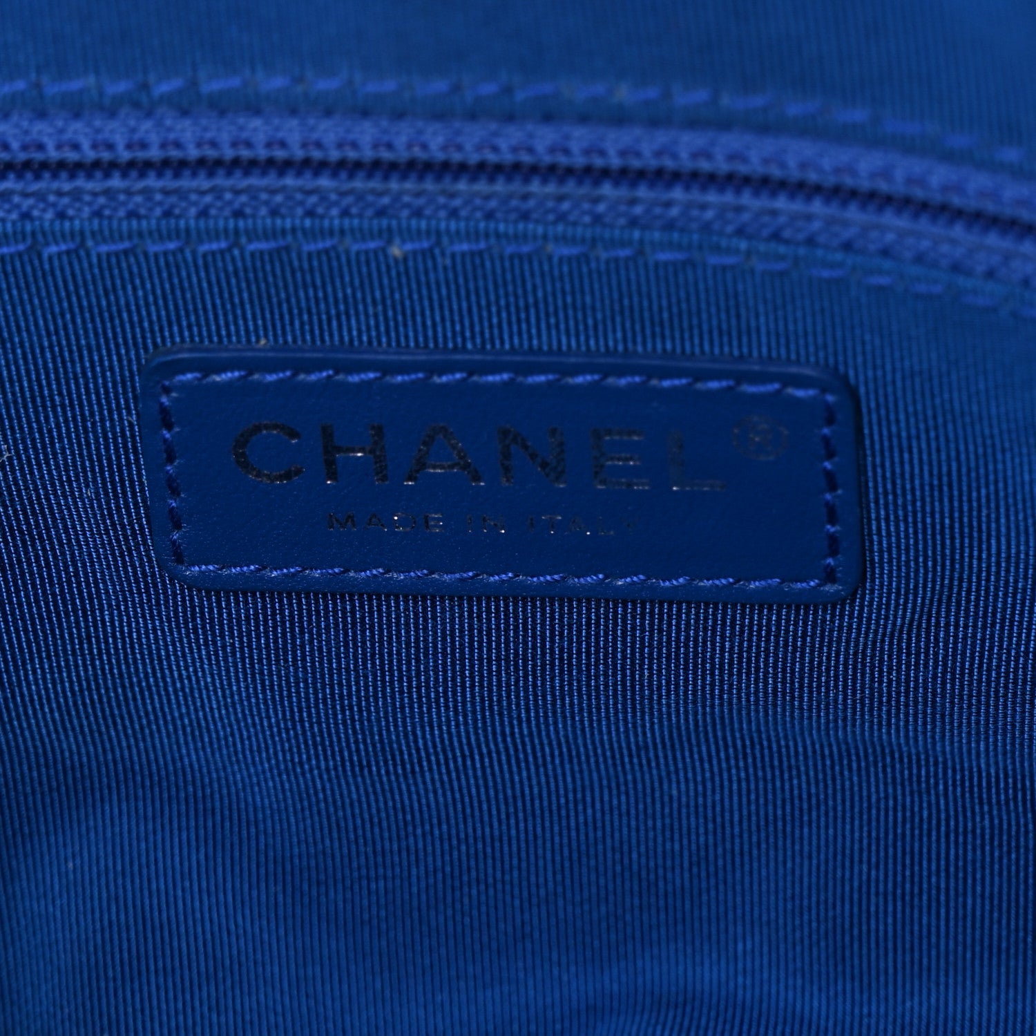 Chanel Woven Fabric Single Flap Blue 6 of 10