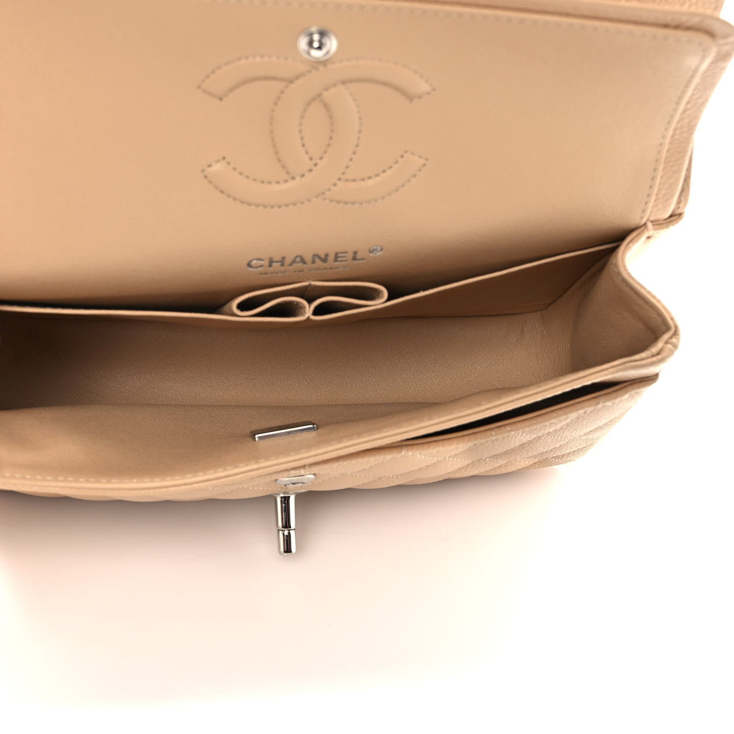 Chanel Caviar Quilted Small Double Flap Beige 5 of 9