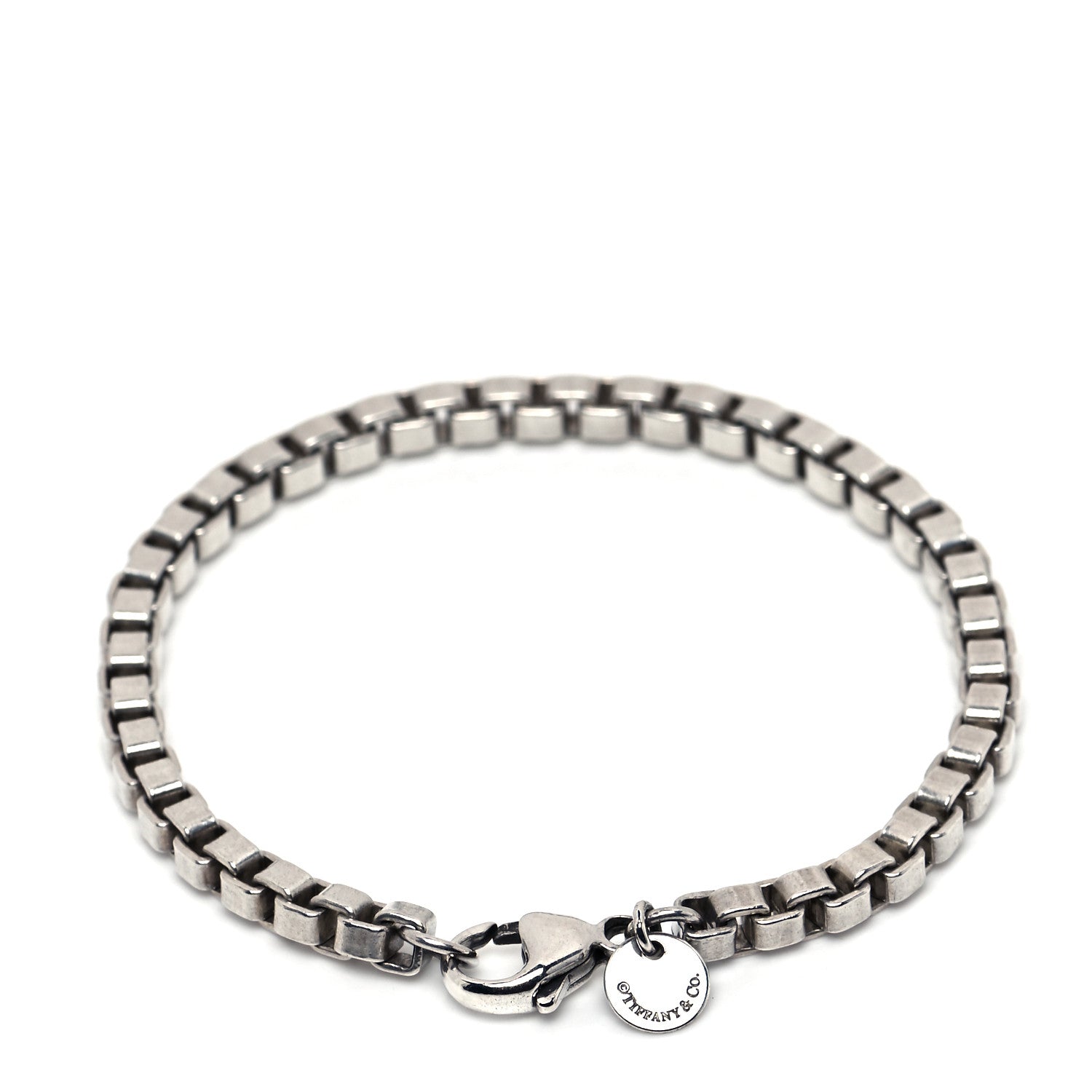 Tiffany Sterling Silver 4mm Venetian Link Bracelet 3 of 4