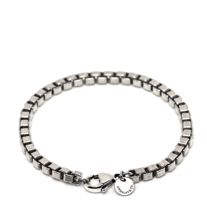 Tiffany Sterling Silver 4mm Venetian Link Bracelet 3 of 4