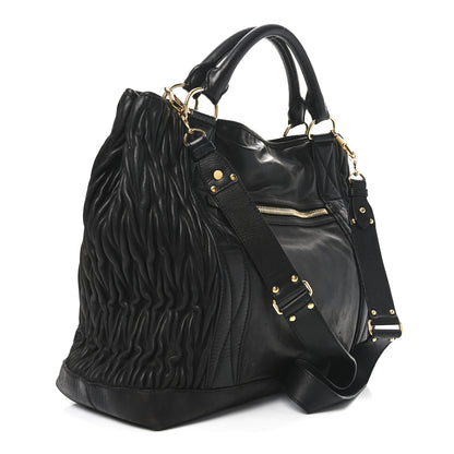 Miu Miu Nappa Matelasse Top Handle Black 3 of 10