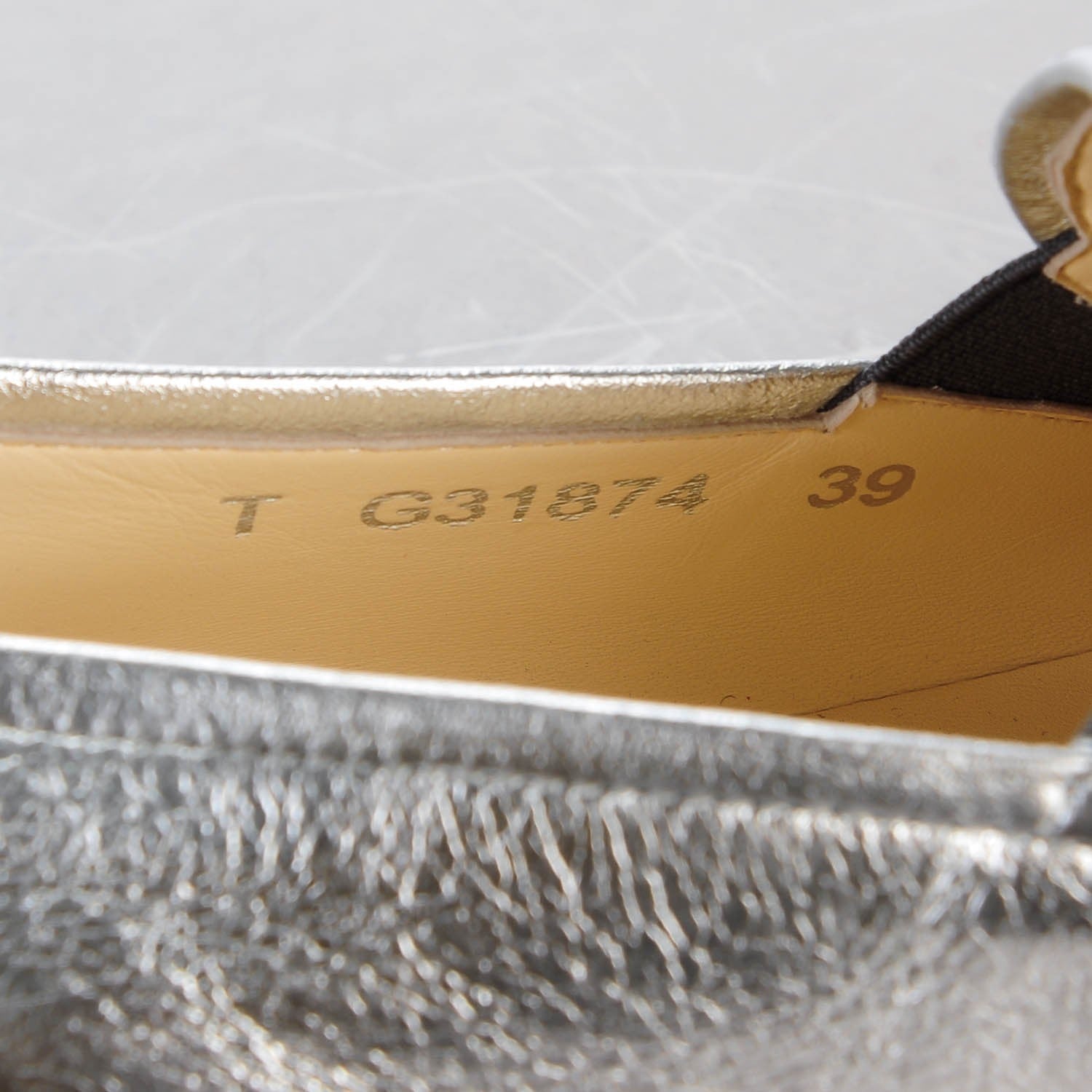 Chanel Metallic Lambskin CC Loafers 39 Silver 9 of 9