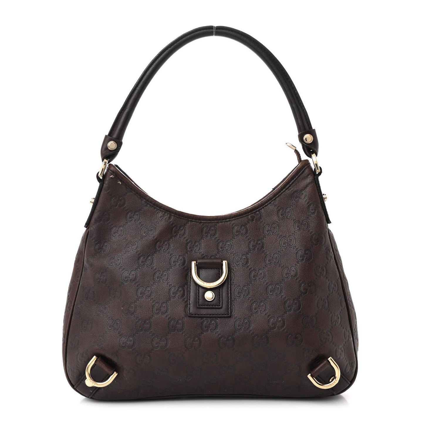 Guccissima Medium Abbey D Ring Hobo Chocolate