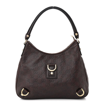 Gucci Guccissima Medium Abbey D Ring Hobo Chocolate 1 of 10