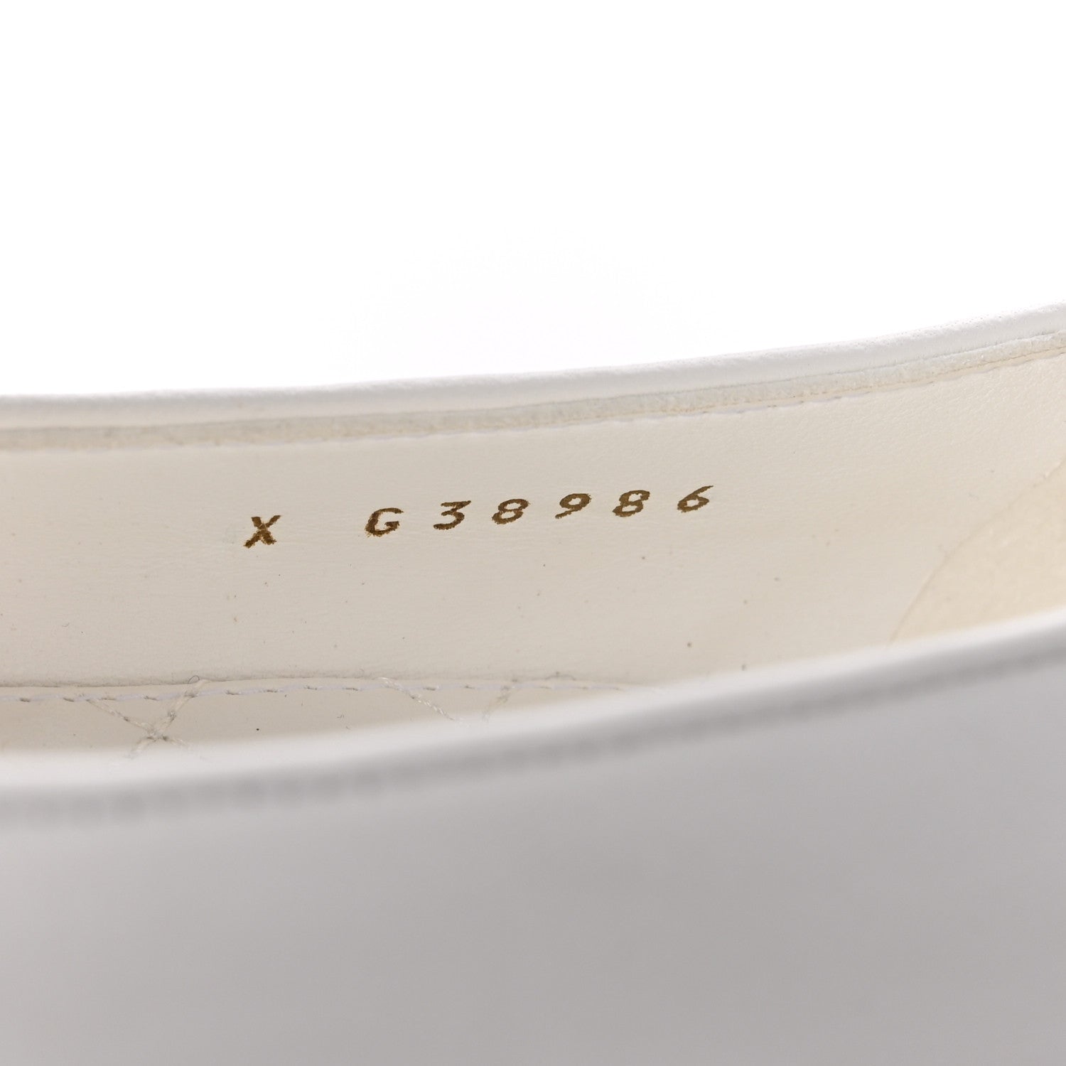 Chanel Lambskin Patent Calfskin Cap Toe Ankle Chain Ballerina Flats 38 White Black 6 of 8