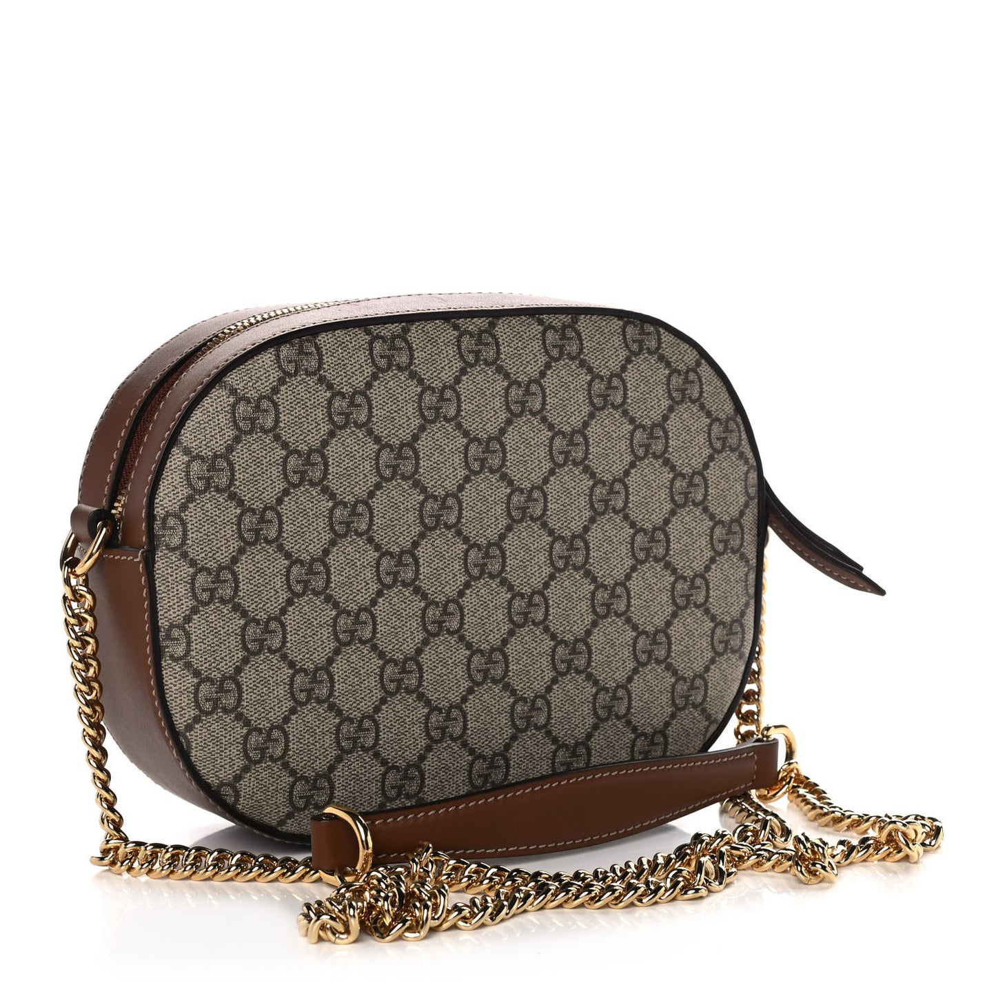 GG Supreme Monogram Bee Embroidered Mini Chain Shoulder Bag Beige Tuscany