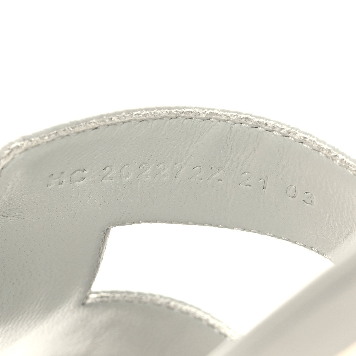 Hermes Epsom Oran Sandals 38 Bleu Glacier 6 of 9