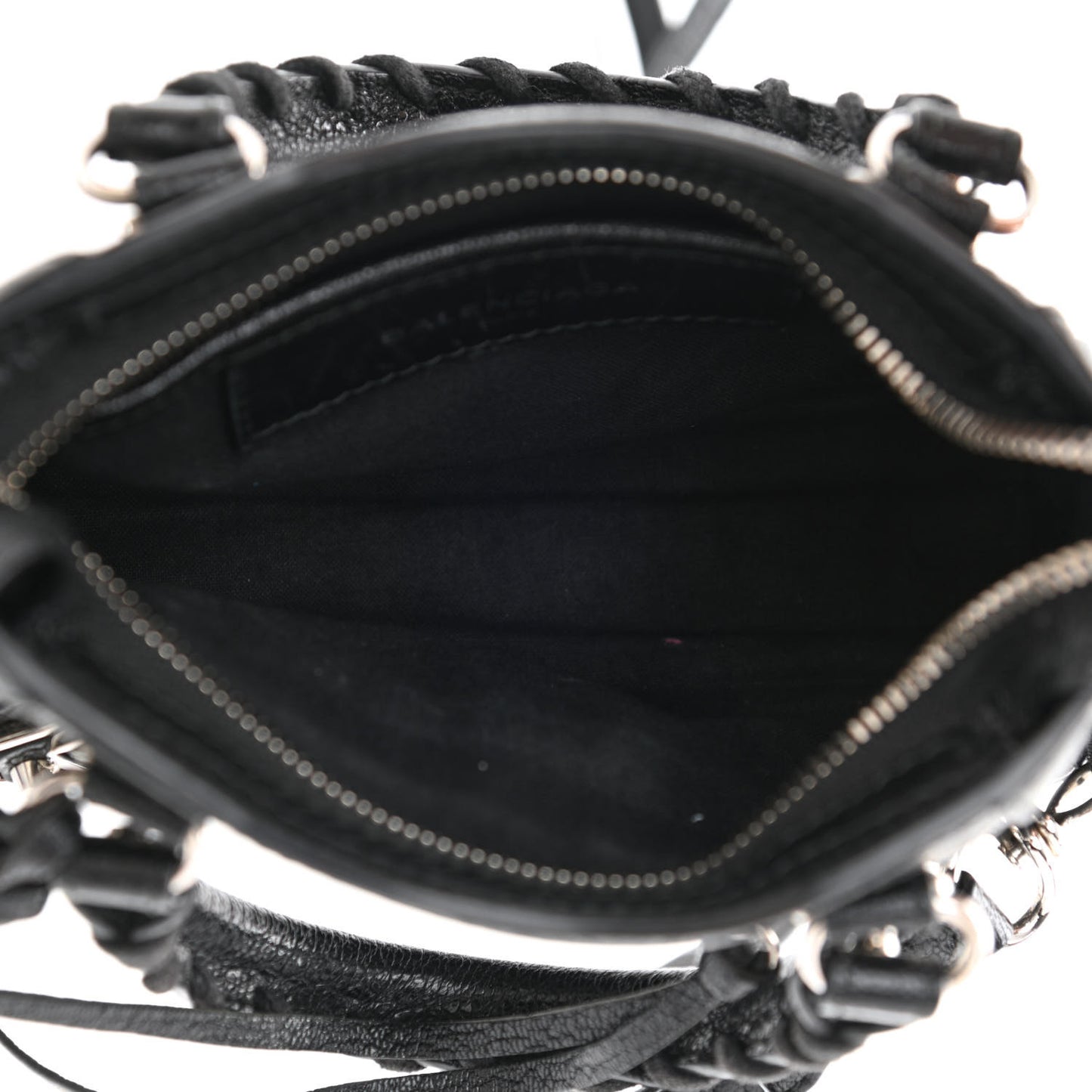 Agneau Classic Silver Hardware Nano City Black