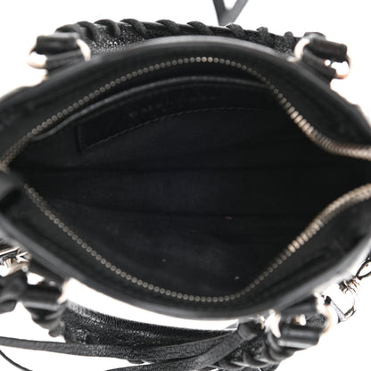 Balenciaga Agneau Classic Silver Hardware Nano City Black 5 of 9
