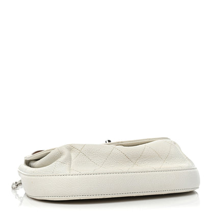 Chanel Calfskin Stitched Messenger Flap White 4 of 13