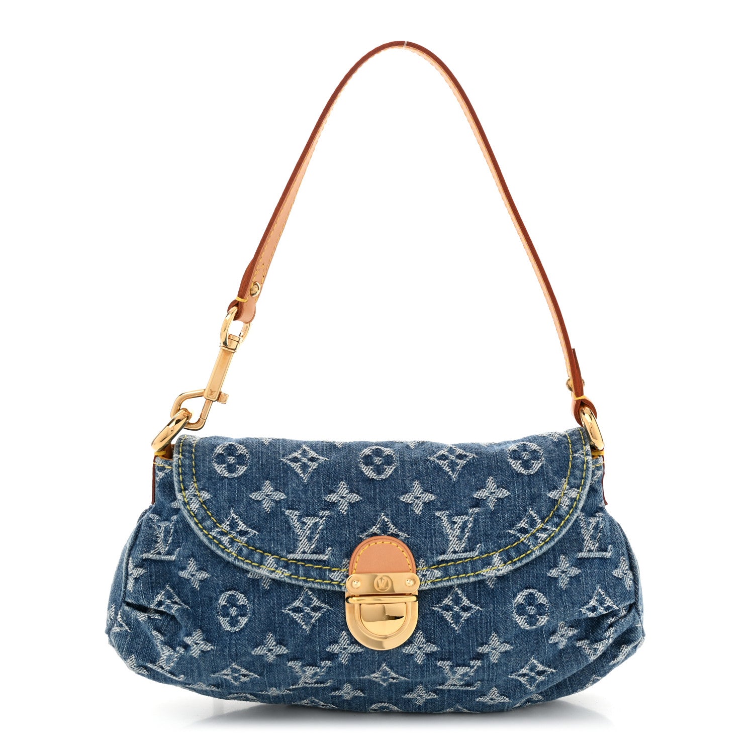 Louis Vuitton Monogram Denim Mini Pleaty Blue 1 of 9