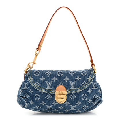 Louis Vuitton Monogram Denim Mini Pleaty Blue 1 of 9