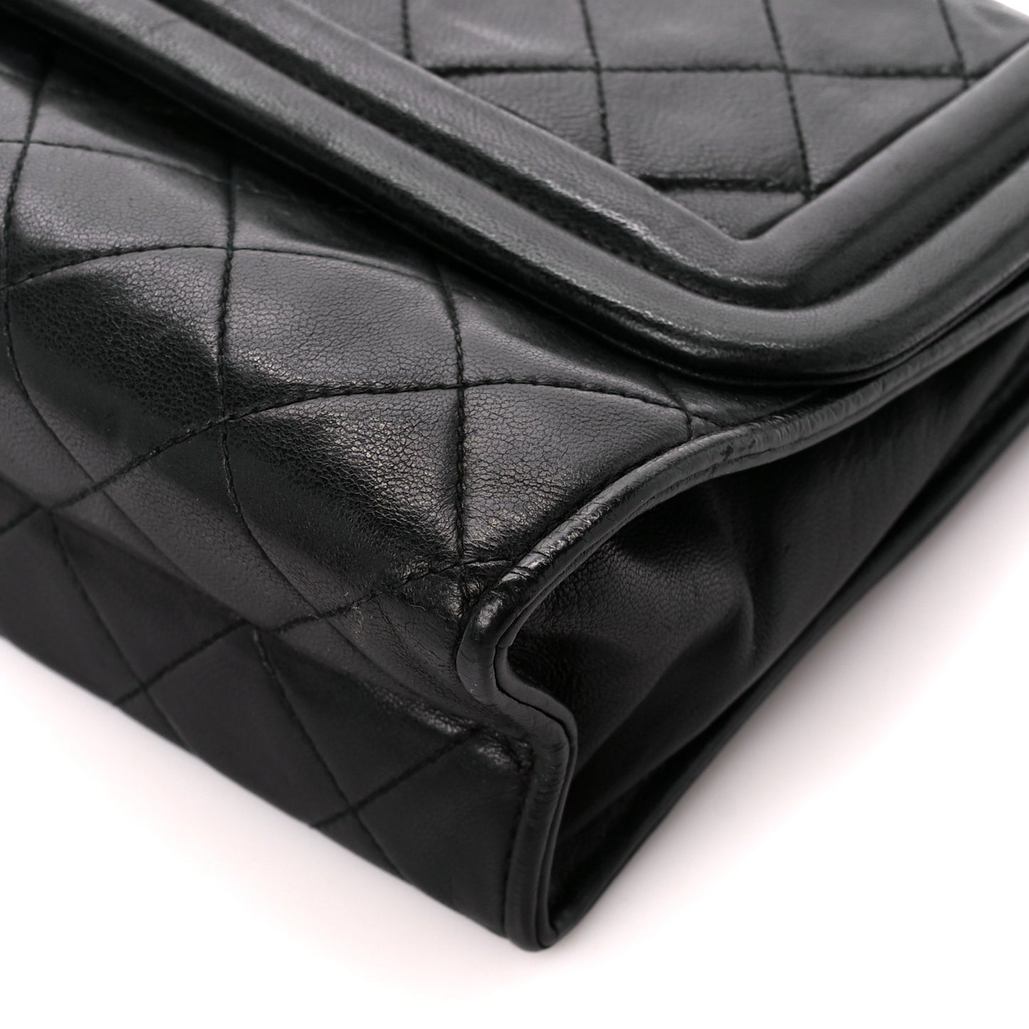 Lambskin Quilted Tassel Flap Black