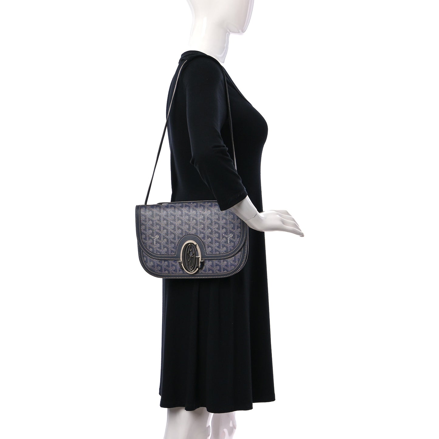 Goyardine 233 PM Shoulder Bag Grey