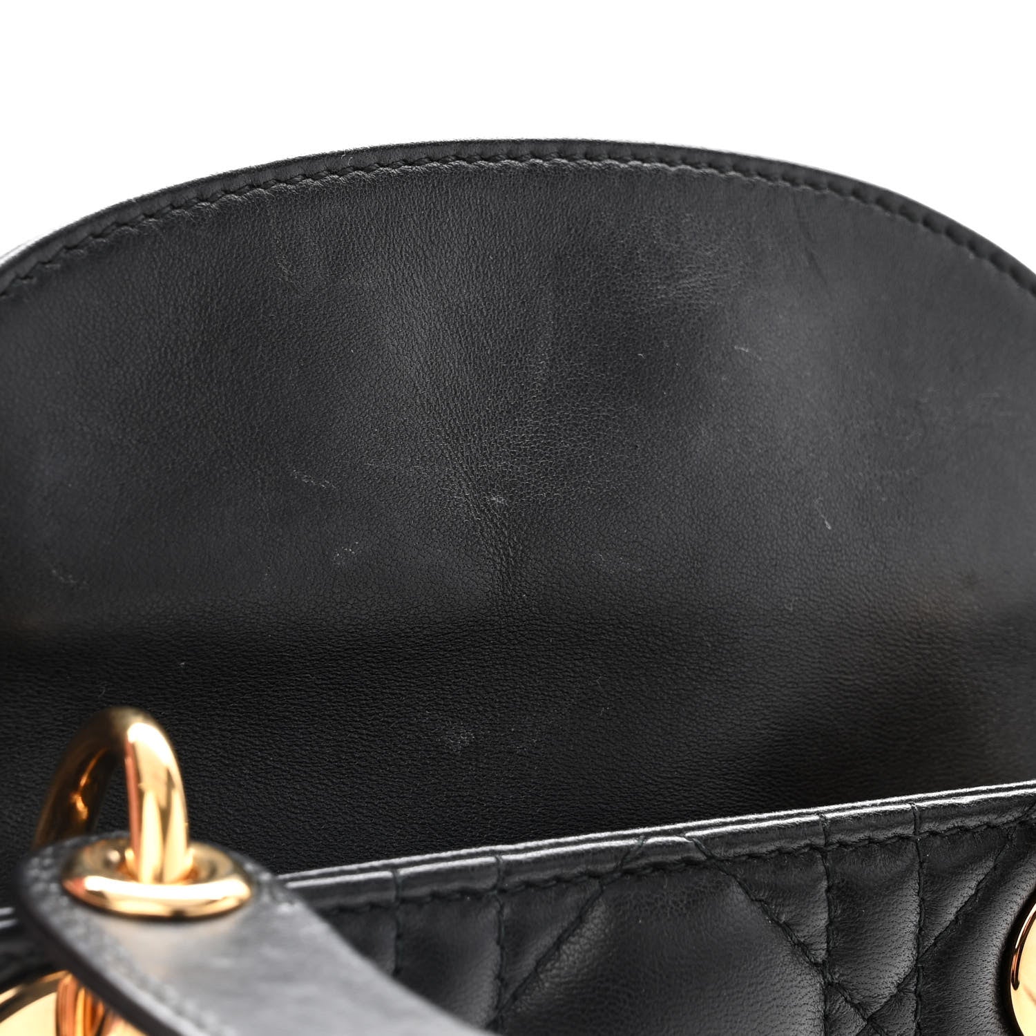 Christian Dior Lambskin Cannage Mini Lady Dior Black 12 of 13