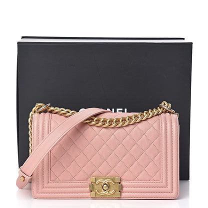 Chanel Caviar Quilted Medium Boy Flap Light Pink 11 of 11