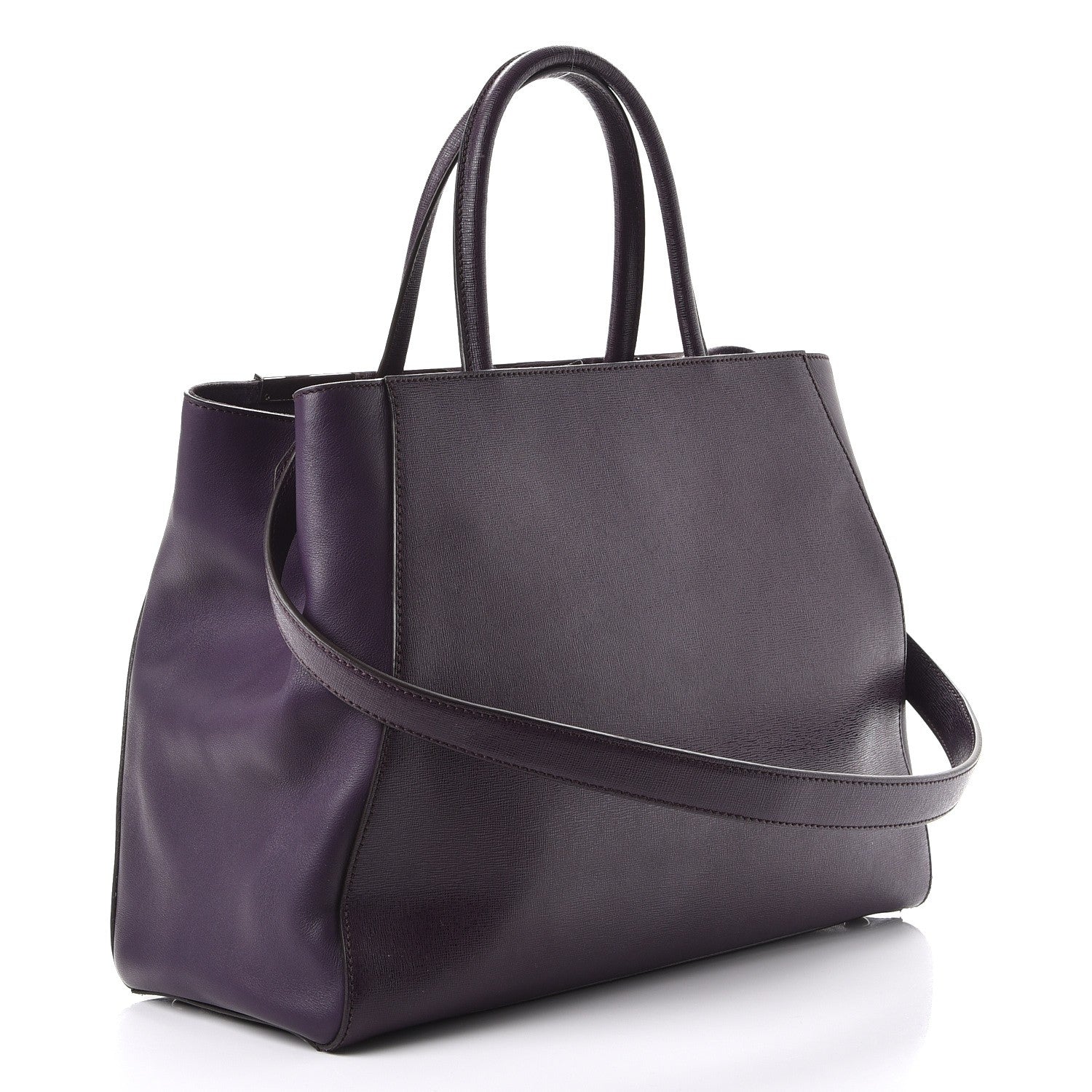 Fendi Vitello Elite Regular 2Jours Tote Ametista 3 of 11