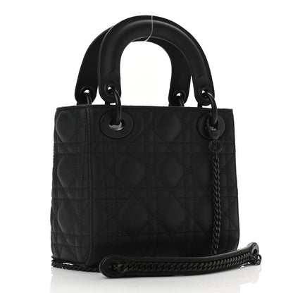 Christian Dior Ultra Matte Calfskin Cannage Mini Lady Dior Black 3 of 10