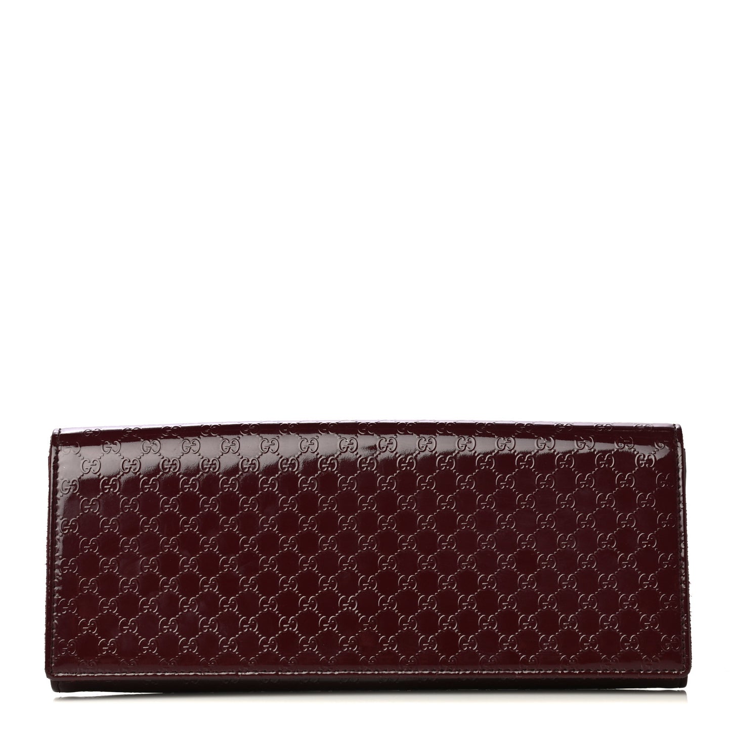 Patent Microguccissima Small Broadway Clutch Burgundy
