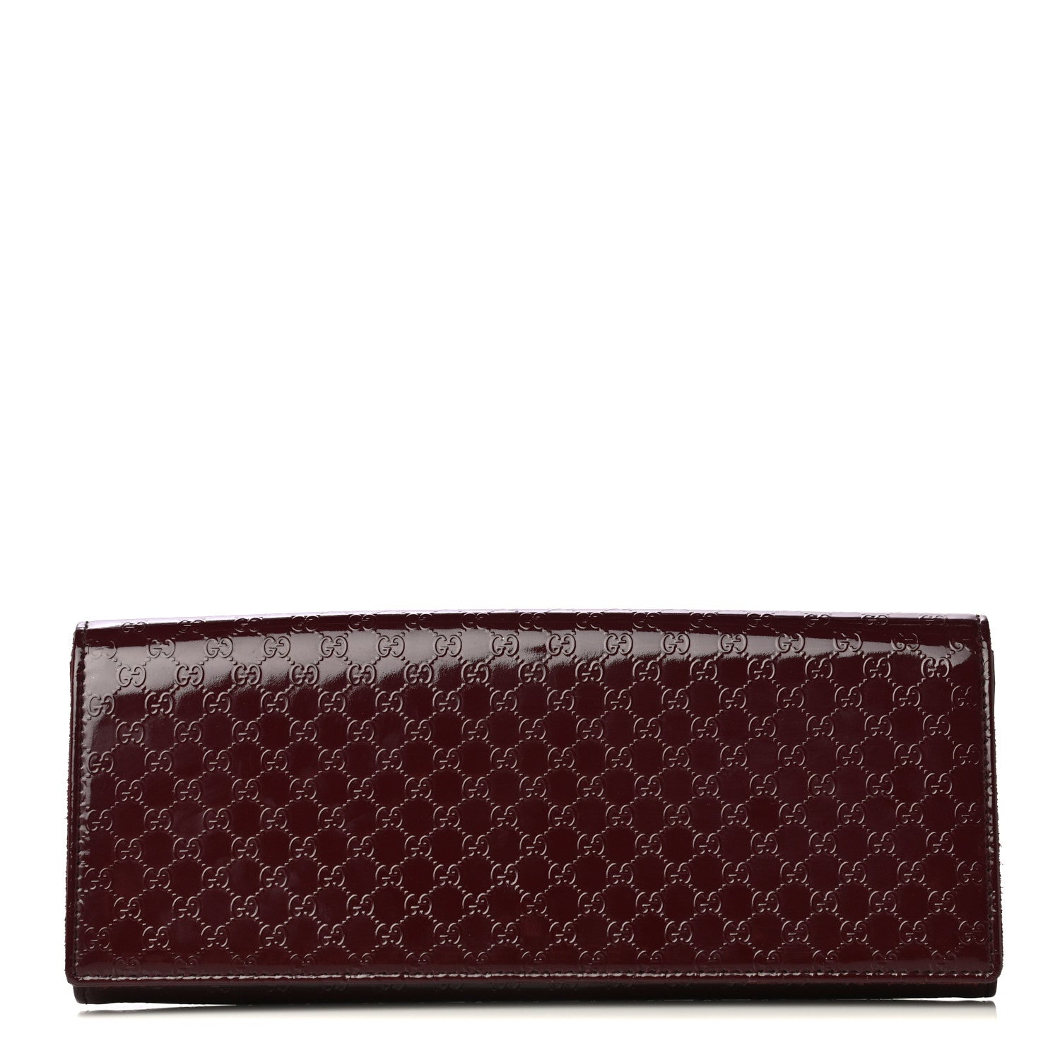 Gucci Patent Microguccissima Small Broadway Clutch Burgundy 1 of 4