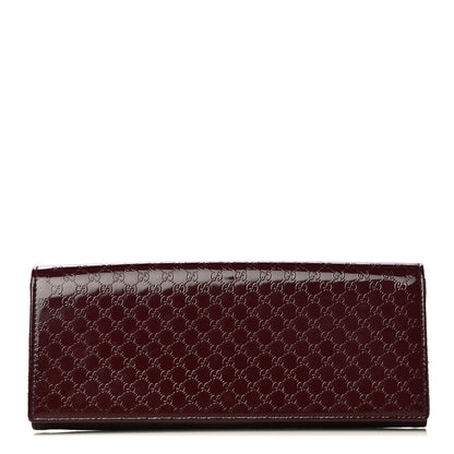 Gucci Patent Microguccissima Small Broadway Clutch Burgundy 1 of 4