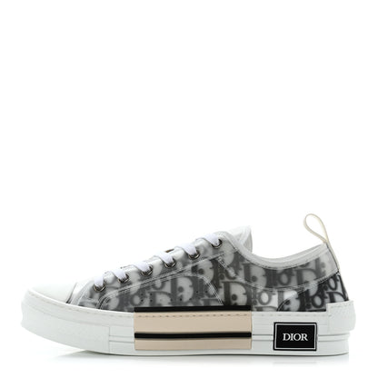 Christian Dior Technical Canvas Oblique Mens B23 Low Top Sneaker 42 White Black 1 of 9
