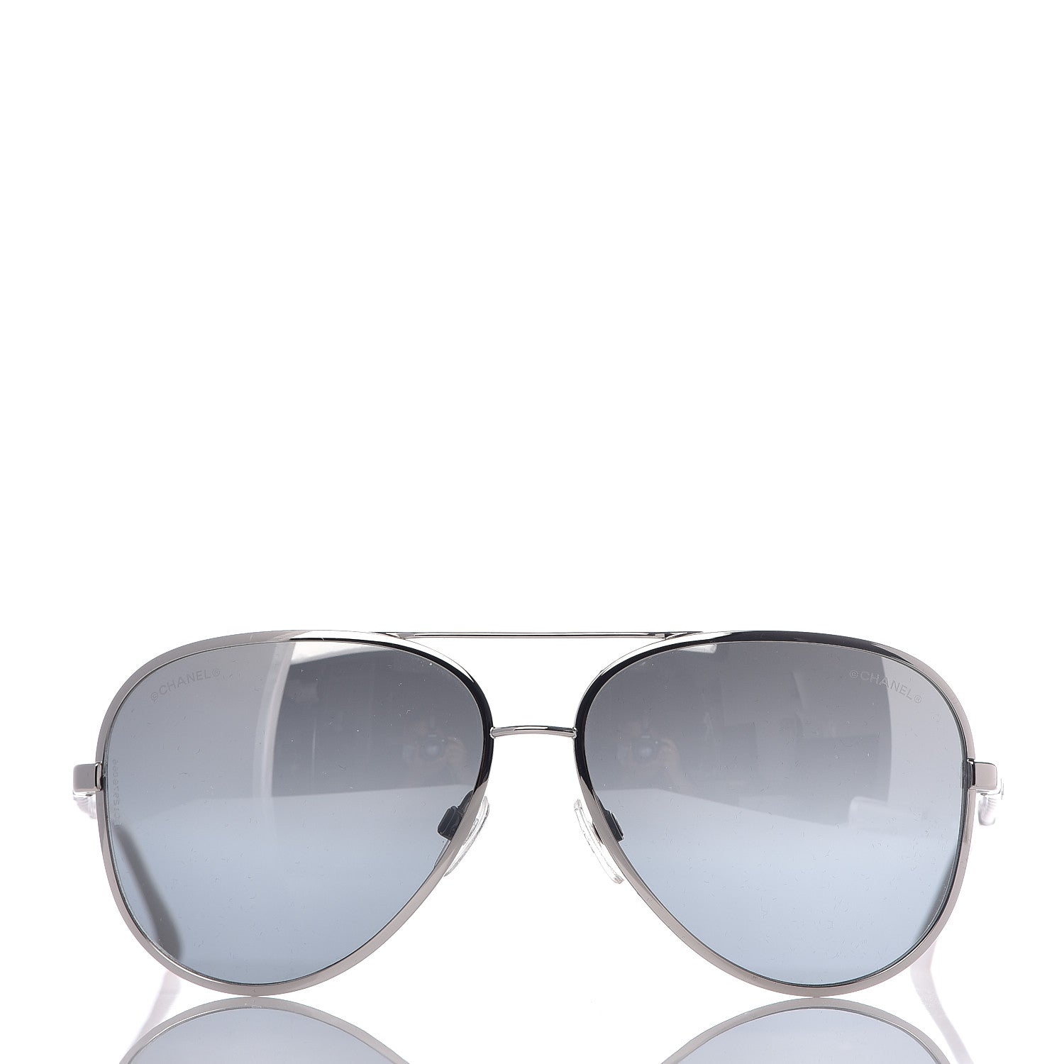 Chanel Lambskin Aviator Chain Sunglasses 4194-Q White 2 of 8