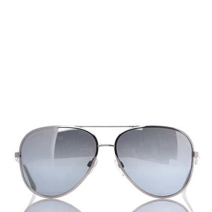 Chanel Lambskin Aviator Chain Sunglasses 4194-Q White 2 of 8