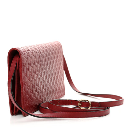 Gucci Microguccissima Crossbody Wallet Red 3 of 13