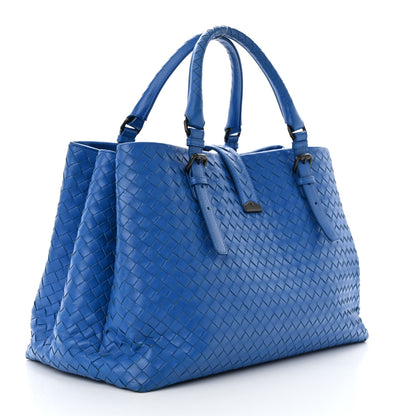 Bottega Veneta Light Calf Intrecciato Medium Roma Signal Blue 2 of 14