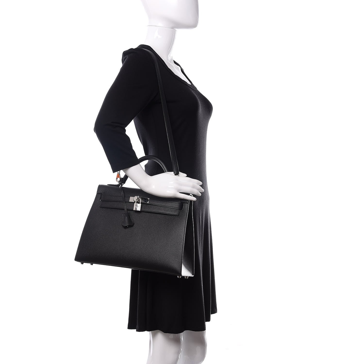 Hermes Epsom Kelly Sellier 32 Black 1 of 12