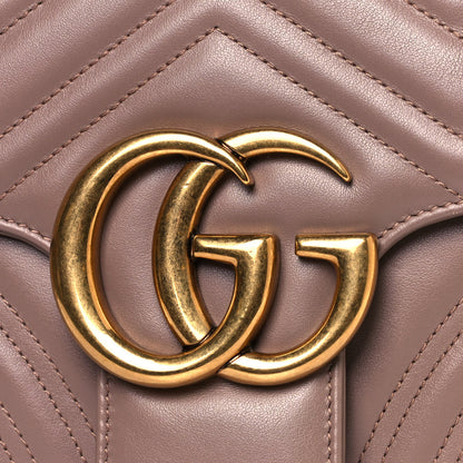 Gucci Calfskin Matelasse Large GG Marmont Shoulder Bag Porcelain Rose 13 of 16
