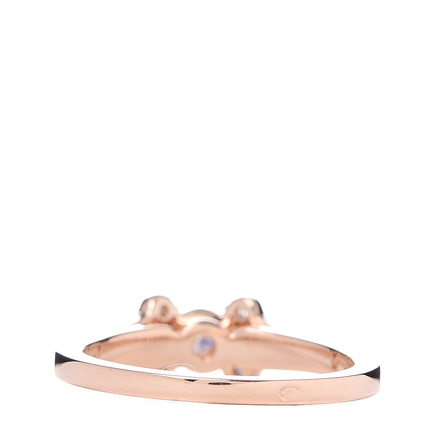 18K Pink Gold Diamond .23ct Ballerine Solitaire Engagement Ring 46 3.75