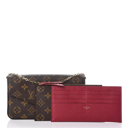 Louis Vuitton Monogram Pochette Felicie Chain Wallet Fuchsia 5 of 23