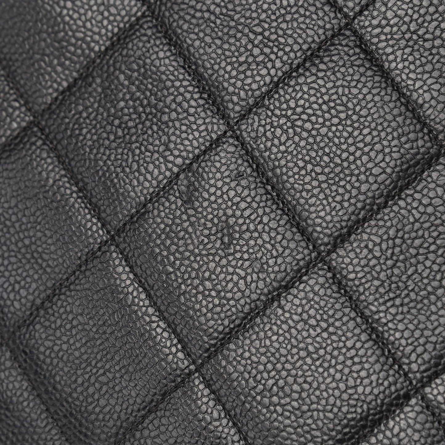 Caviar Quilted Flap Shoulder Bag Black