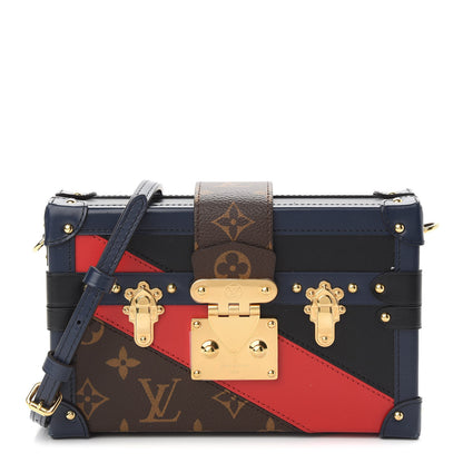 Louis Vuitton Monogram Malletage Print Petite Malle Marine Rouge 1 of 8