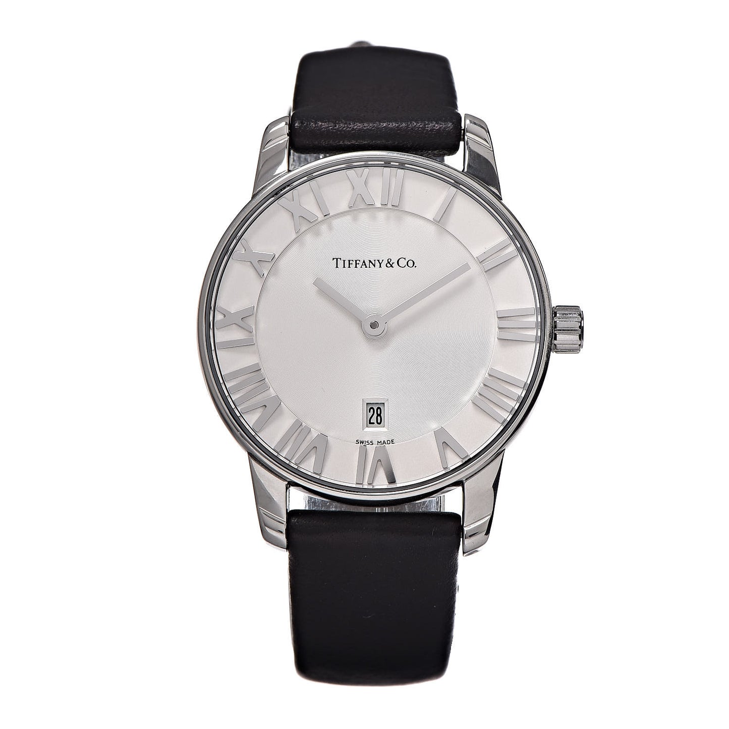 Stainless Steel Calfskin 29mm Atlas 2-Hand Quartz Watch