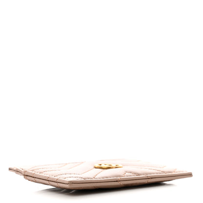 Gucci Calfskin Matelasse GG Marmont Card Holder Porcelain Rose 4 of 6
