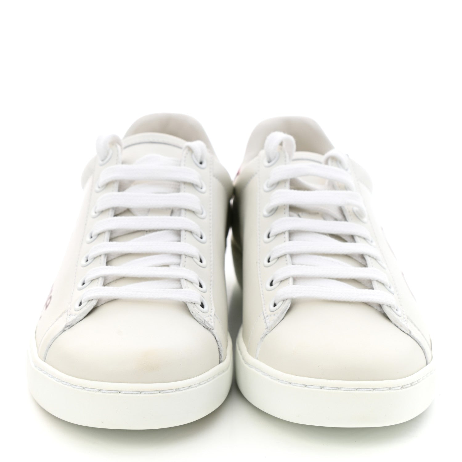 Gucci Calfskin Orgasmique Sneakers 37 Bianco Hibiscus Red 2 of 9