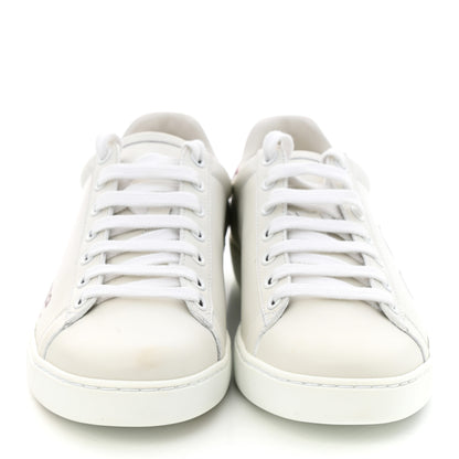 Gucci Calfskin Orgasmique Sneakers 37 Bianco Hibiscus Red 2 of 9