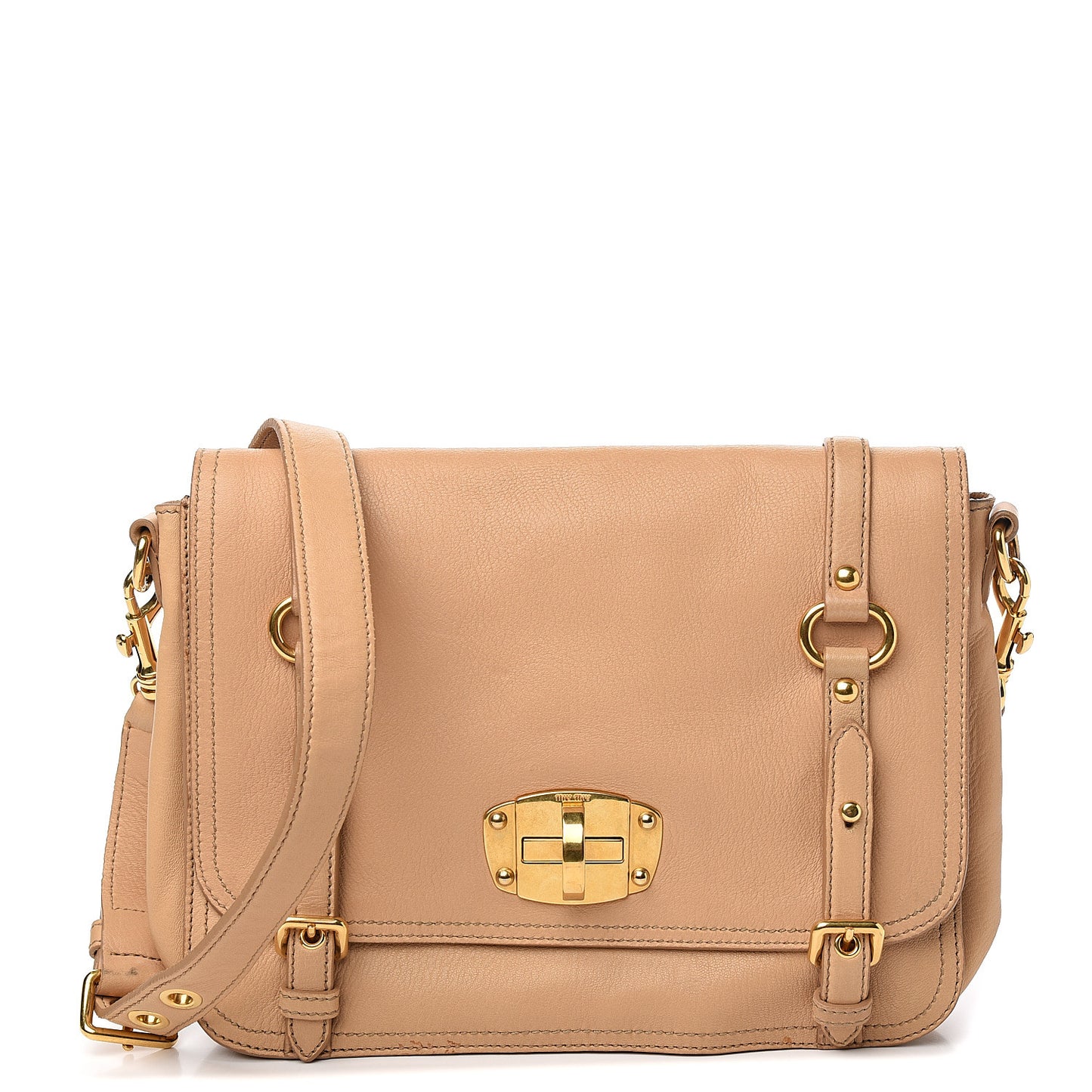 Cervo Flap Satchel Beige