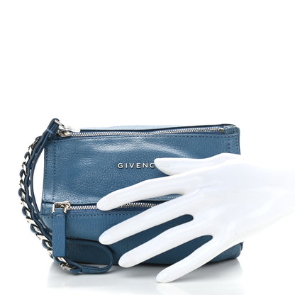 Givenchy Sugar Goatskin Pandora Wristlet Medium Blue 2 of 10