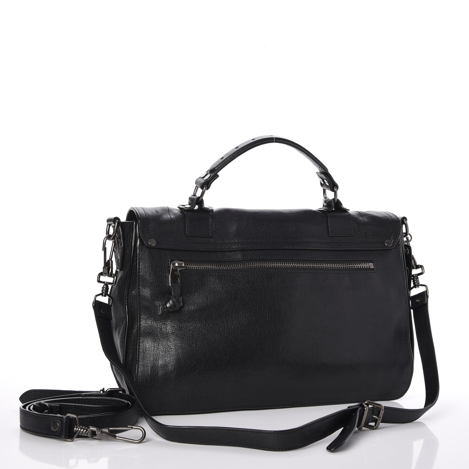 Proenza Schouler Lambskin Medium PS1 Satchel Black 3 of 7