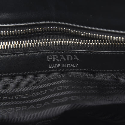 Prada Soft Calfskin Impunture Diagramme Tote Black 6 of 10