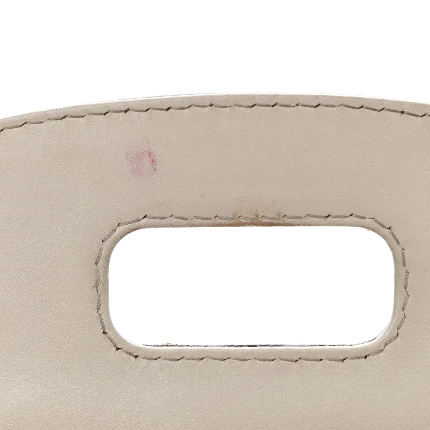 Calfskin Lizard Embossed Medium New Bamboo Top Handle Bag Grey