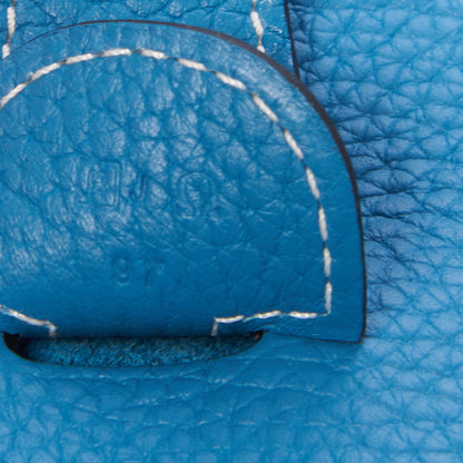 Hermes Taurillon Clemence Evelyne III GM Blue Jean 8 of 8